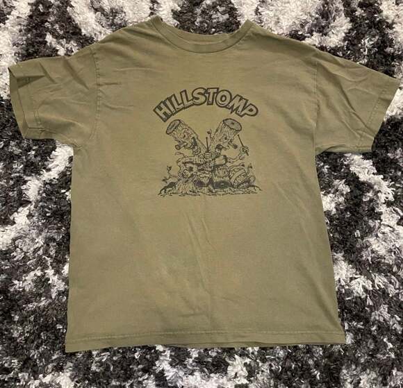 Hillstomp Other - Hillstomp Stump Logo Olive Green Graphic Band T-Shirt